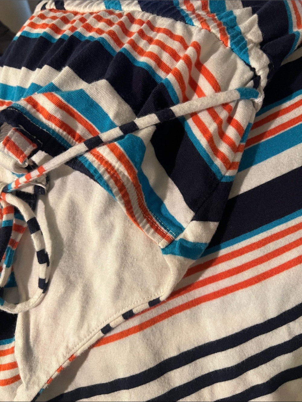 Old Navy Striped Long Maxi Dress in White, Teal, Navy & Orange - Picture 8 of 8